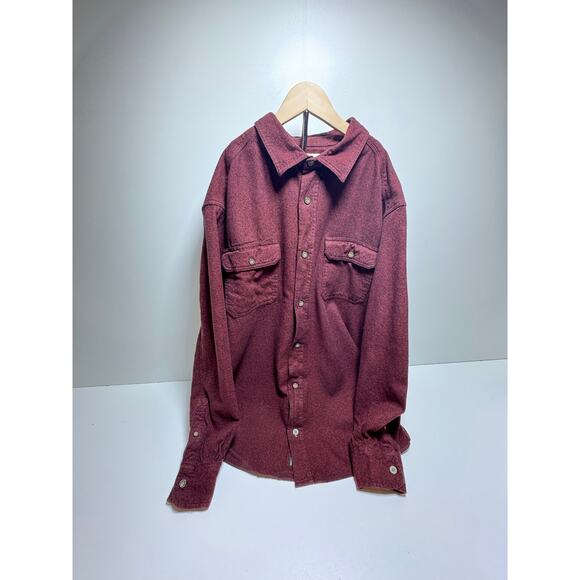 Field & Stream 2XL Burgundy Men’s Long Sleeve Button Up Shirt Outdoor - Picture 1 of 8